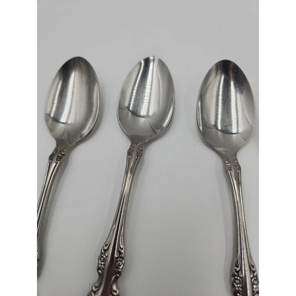 Lot 12 Oneida Brahms 18/8 Stainless Steel Teaspoon Flatware Silverware 6